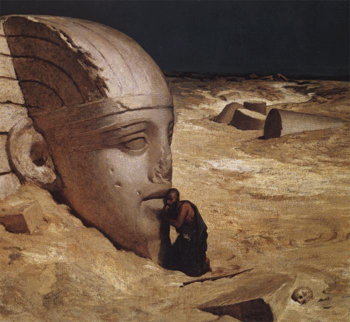 Elihu Vedder The Questioner of the Sphinx Spain oil painting art